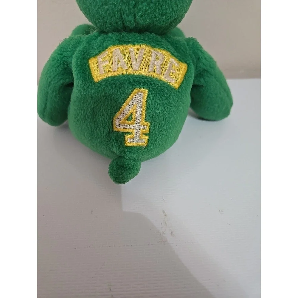 Vtg 1998 Brett Favre Beanie Bear Green Bay Packers NFL Limited Treasures Plush 4